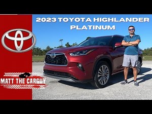 Updated 2023 Toyota Highlander Platinum surprises with technology and performance. Review and Drive.
