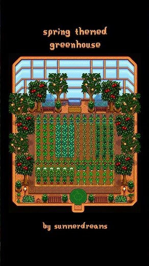 spring greenhouse design 🧄🌱🥔 #stardewvalley