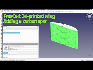 How to create 3d-printed wings in FreeCad (Part 2): Add a carbon spar to the wing