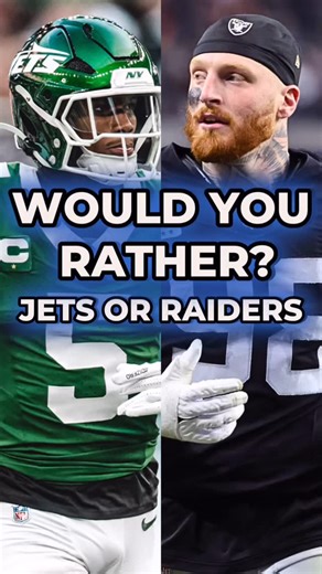 Would you rather play for the Jets or the Raiders? #nfl #nflfootball #raiders #jets #reels | Chat Sports