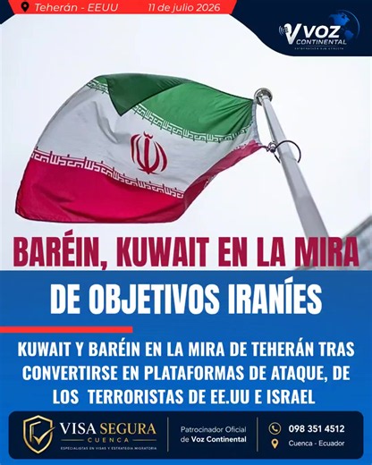 🔴#IRÁN | FUEGO EN EL GOLFO KUWAIT Y BARÉIN EN LA MIRA DE TEHERÁN TRAS CONVERTIRSE EN PLATAFORMAS DE ATAQUE Lanzamientos de misiles en el Golfo reavivan la amenaza de guerra abierta entre Irán y bases de EE. UU. ​EL GOLFO — Reportes de inteligencia y militares confirman una nueva oleada de lanzamientos de misiles desde las aguas e inmediaciones de los países del Golfo Pérsico hacia territorio iraní, consolidando un escenario de conflicto directo. La gravedad de las acciones de este 11 de julio e
