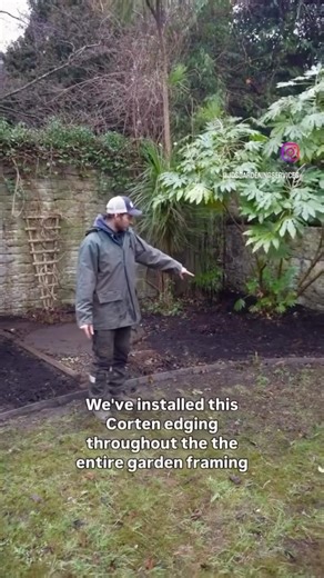 INSTALLING CORTEN EDGING IN A GARDEN