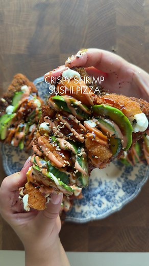 Crispy Shrimp Sushi Pizza Recipe