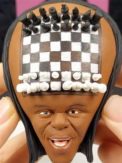 Chessboard Art Created with Clay by KSI