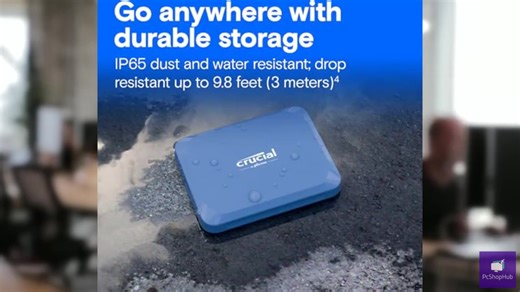 Crucial X10 4TB Portable SSD, Up to 2,100MB/s, USB 3.2 USB-C, External Solid Sta