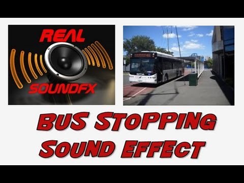 Bus pulling into bus stop sound effect - realsoundFX