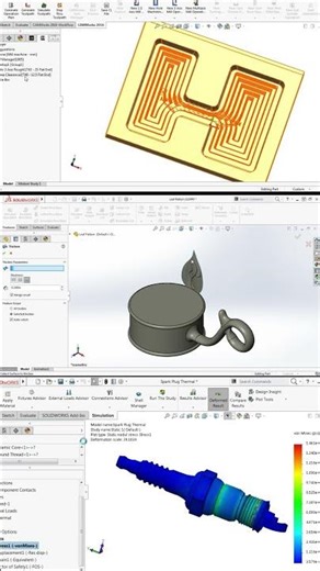 From CAD to CAM to Simulation 🔥 Full Engineering #shorts #3d #automobile #solidworks #analysis