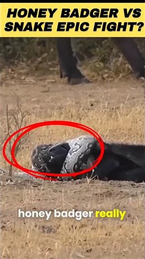 Honey Badger vs Snake 🐍 | The Animal That Can’t Be Killed! 😳🔥 #shorts