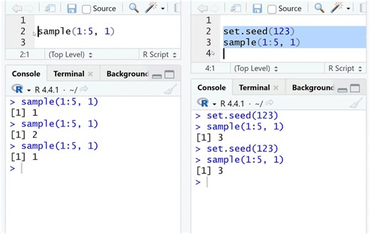 Have you ever faced the problem that your code isn’t reproducible because it includes random processes such as sampling, model training, or bootstrapping? Setting a random seed ensures that your results stay consistent each time you run the code. It locks in the randomization so you and others can get identical results. Why it’s important: ✔️ Guarantees reproducibility ✔️ Makes your analysis verifiable ✔️ Simplifies debugging and documentation Check out this tutorial to learn how to set a random