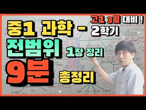 중1과학 9분 총정리 / 진단평가, 모의고사 대비[2학기 과학 -1장 정리] 과학 인강 - 오늘은 과학