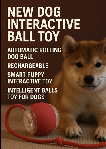 🎾 Smart Interactive Dog Ball — rechargeable & auto-rolling; safe, durable fun that keeps your pup active. 👉 Link in bio #SmartDogBall #DogToy #InteractiveToy #PuppyLove #HappyDog
