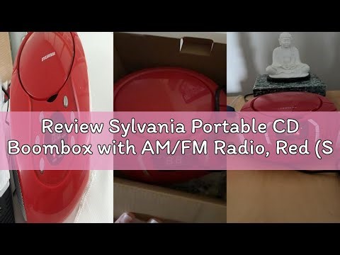 Review Sylvania Portable CD Boombox with AM/FM Radio, Red (SRCD261B-Red)