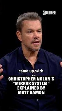 Christopher Nolan's "Mirror System" Explained By Matt Damon #theodyssey