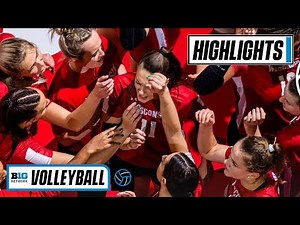 Wisconsin at Michigan | Highlights | Big Ten Volleyball | Oct. 23, 2022