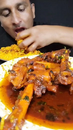 Bharat Pawar | EATING MUTTON PAYA CURRY | RICE | SPICY🌶 MIRCHI | EATING SHOW, #asmr , #bigbites, #reels, #instagramreels #muttonpayacurry #rice #bigbites... | Instagram