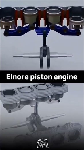 How the Elnore Piston Engine Works! ⚙️ (3D Animation) #shorts