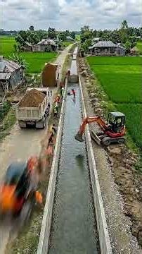 Satisfying Timelapse of Complete Rural Road and Canal Construction