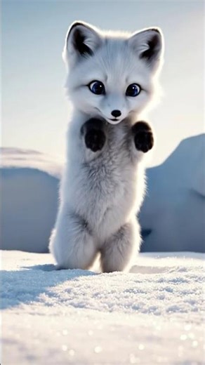 Cutest Baby Fox Tries a SNOW DIVE! #Shorts