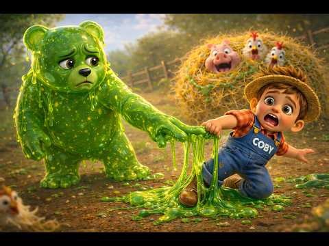 Monster on the Farm! 😱 Sticky Gummy Bear Trap | Kids Cartoon