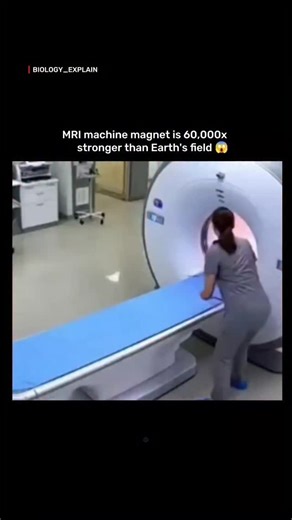 medical / biology explain | The strong magnetic field inside an MRI machine is powerful enough to pull metal objects across a room.MRI stands for Magnetic Resonance... | Instagram