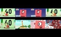 Mix of 8 videos from youtube : Numberblocks The Big One Multilanguage
