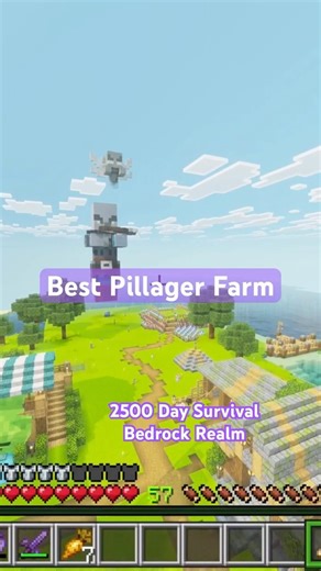 Minecraft Best Pillager Farm #minecraft #minecraftbedrokedition
