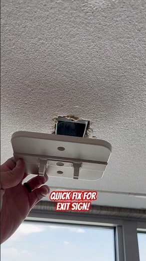 Broken emergency exit sign fix! #cdoe #broken #emergency #exit #sign #repair #engineering #hotel