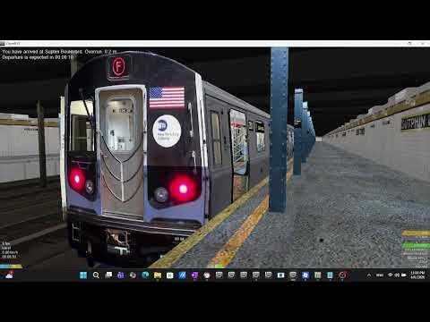 Openbve Gameplay Simulator IND V8 R160B Siemens F train to Coney Island Stillwell Avenue