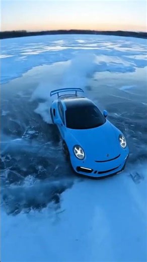 Porsche 911 Turbo S (992) Frozen Ice Drift on Icy Lake | 8-12s Cinematic