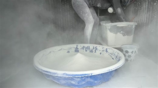 I’m done sifting all the powder from the bucket #relaxingasmrpowderworld #sifter #asmrpowderplay #poolasmr