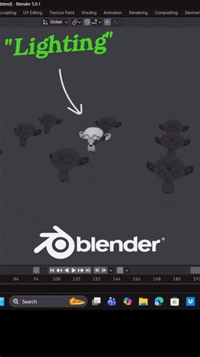 Lighting Trick 💡 only 1% of Blender Users Know This #b3d #blender #shorts #cglighting