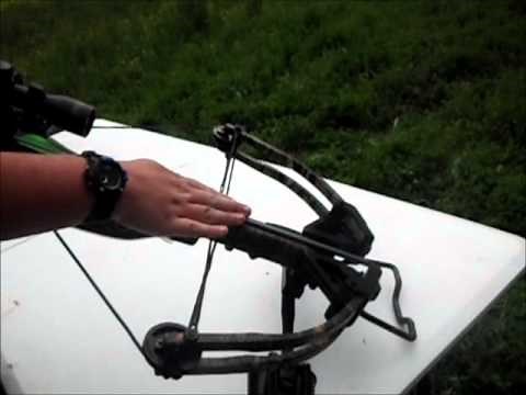 cocking and shooting my ten point titan extreme crossbow.