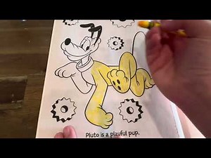 Coloring Pluto, Mickey Mouse’s Dog!