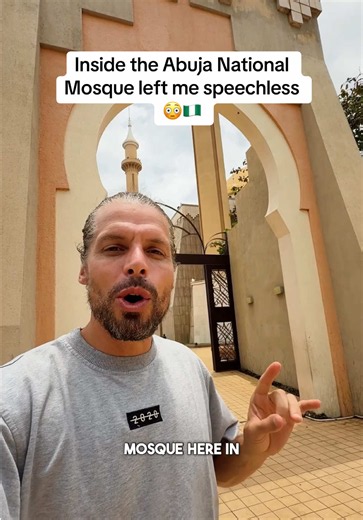Wait for it… inside the Abuja National Mosque left me speechless I had already seen the massive golden dome of the Abuja National Mosque from around the city, but standing underneath it is a completely different experience. Then I walked inside. Mashallah. The scale of the prayer hall is incredible. You look up and immediately realize how tiny you are compared to this building. Completed in 1984, the mosque has four minarets reaching around 120 meters into the sky and a huge golden central dome 