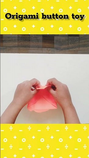 origami paper button toy tutorial