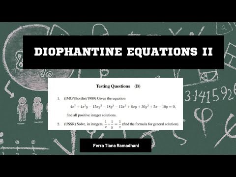 Pembahasan Diophantine Equations (II) Part 4
