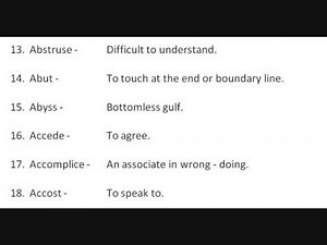 High frequency gre vocabulary words A 1