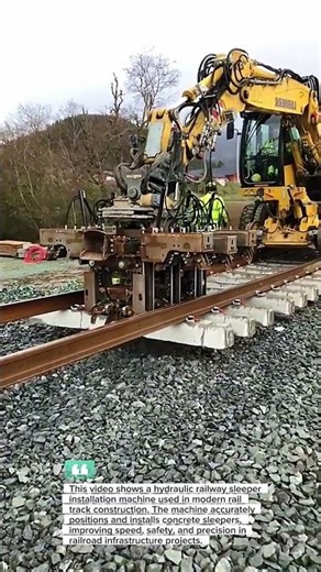 Amazing Rail Track Construction Process Using Hydraulic Sleeper Laying Machine
