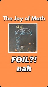 235K views · 296 reactions | Instead of creating tricks, think slowly and look to understand the math behind the acronym. FOIL IS FOR LEFTOVERS. #mathteacher #mathteachersofinstagram #newmath #math | Mr. G Help Me | Facebook