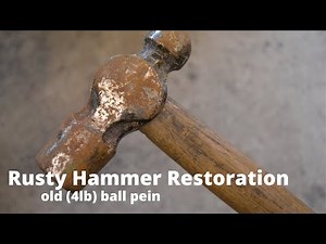 Rusty Old Hammer Restoration- Hand making new handle