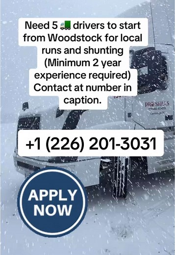 Hiring Local Truck Drivers in Woodstock