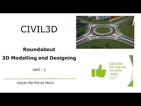 Civil3D - Roundabout 3D Modelling and Design - Part -2