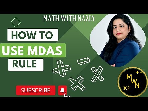 MDAS Rule|| Order of operations|| How to use MDAS Rule