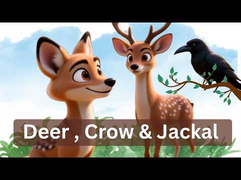 The Deer, the Crow and the Jackal | Panchatantra Moral Stories | English Animated Cartoon