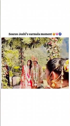 Sourav Joshi’s varmala moment😍💗🧿#souravjoshivlogs #souravjoshi #wedding #shorts #shortsfeed
