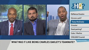 2.8K views · 55 reactions | Tracy McGrady joined us at the beach today! Listen to him tell us about the time Charles Oakley poured a bottle of liquor on a teammates head... | Highly Questionable | Facebook