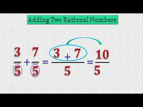 How To adding Two Rational Numbers with the same denominators