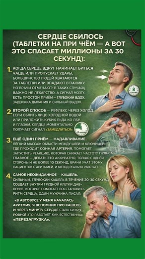 4 способа спасти сердце за 30 секунд — без таблеток!
