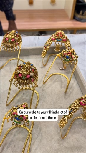 Mahila Fashion Jewellery on Instagram: "These hand painted vankis will make you look so beautiful, over the last few days we’ve launched very pretty necklaces and for them, these are such beautiful vankis. From beautiful antique ones to lovely chain type ones and Jadau Kundan, you’ll find lovely vankis for brides and the bridesmaid. On our website, shop for your favourite jewellery for you and your loved ones today, Comment “link” to get the website link now. #indianjewelery #bridalnecklace #van