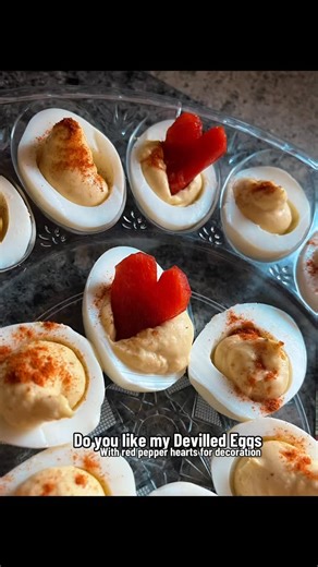 Being married to an American every time we go to a function we always bring a charcuterie board, or devilled eggs, trying to be a little creative and using my knife cutting skills. I carved red hearts from a pepper do you like?? . . #devilledeggs #deviledeggs #eggs #partyfood #christmaspartyfood #celebrations | Adam Hayward Guidinger